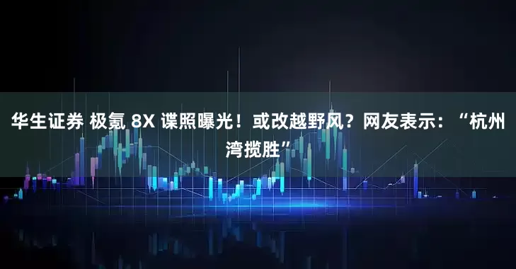 华生证券 极氪 8X 谍照曝光！或改越野风？网友表示：“杭州湾揽胜”