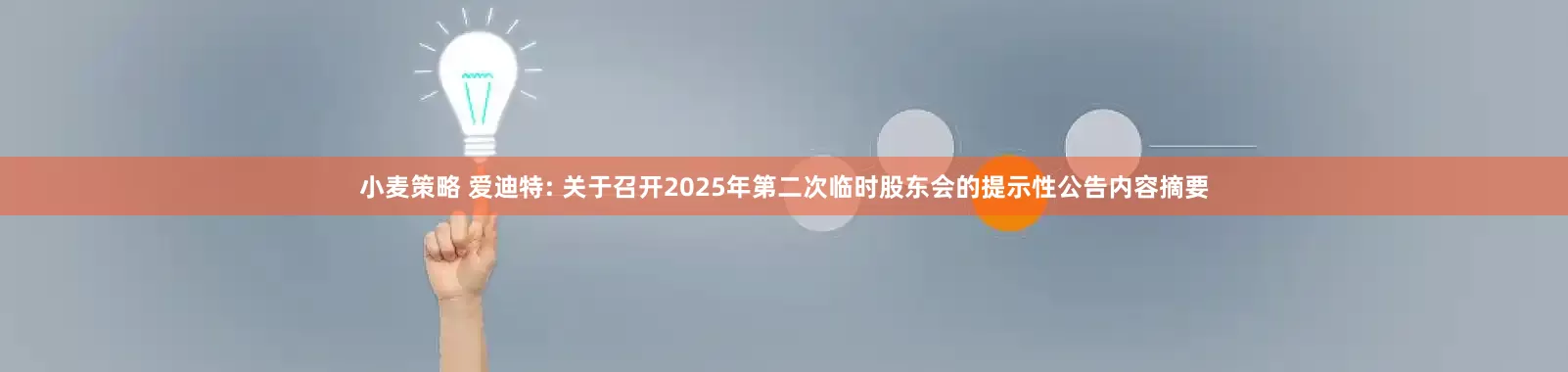 小麦策略 爱迪特: 关于召开2025年第二次临时股东会的提示性公告内容摘要
