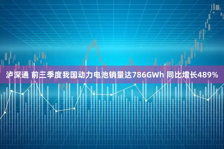 泸深通 前三季度我国动力电池销量达786GWh 同比增长489%